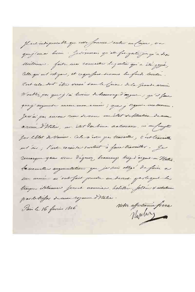 法蘭西第一帝國(guó)皇帝拿破侖•波拿巴（Napoléon Bonaparte）1806年給其子尤金王子親筆信.jpg