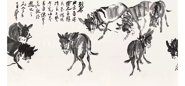 中國嘉德2019春拍精品導(dǎo)覽 | 嘯傲人間 任重道遠(yuǎn)—黃胄《百驢圖》巨卷