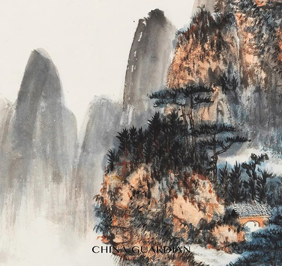 中國(guó)嘉德2018秋拍精品導(dǎo)覽 | 幽翠清靄，爽籟蒼莽：張大千盛年佳構(gòu)《擬石溪秋林清靄》
