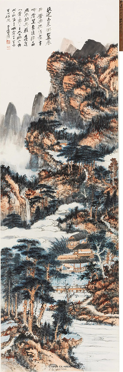中國(guó)嘉德2018秋拍精品導(dǎo)覽 | 幽翠清靄，爽籟蒼莽：張大千盛年佳構(gòu)《擬石溪秋林清靄》