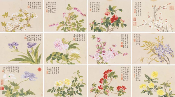 中國(guó)嘉德2018春拍精品導(dǎo)覽 | 燦爛富貴 廟堂氣象：乾隆御題錢維城《花卉冊(cè)》