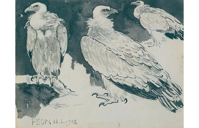 中國(guó)嘉德2019春拍精品導(dǎo)覽 | 睥睨天下 英雄頌歌——徐悲鴻博物館級(jí)巨制《雙鷲》