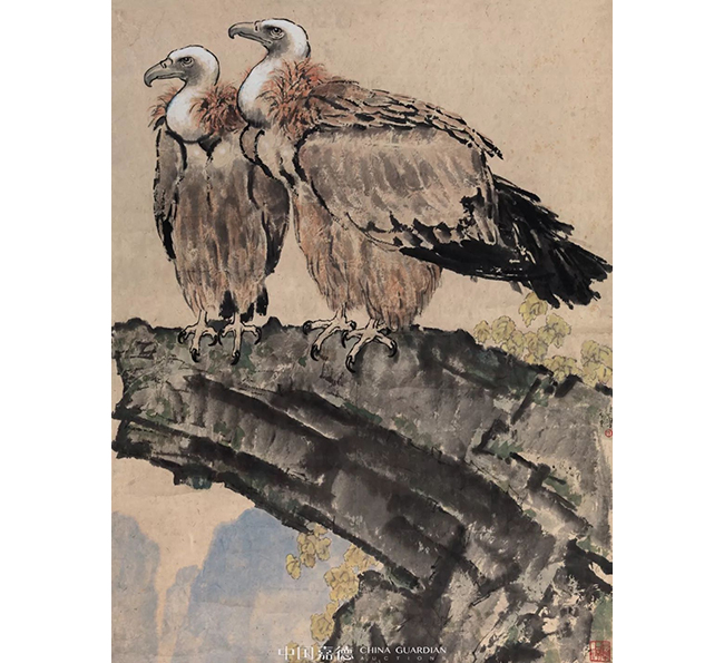 中國(guó)嘉德2019春拍精品導(dǎo)覽 | 睥睨天下 英雄頌歌——徐悲鴻博物館級(jí)巨制《雙鷲》